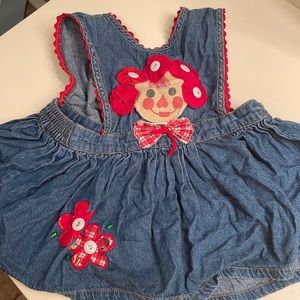 Vintage Raggedy Ann overall costume